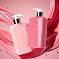 Kerapod Smooth Shampoo and Conditioner with Pink Liquid Background
