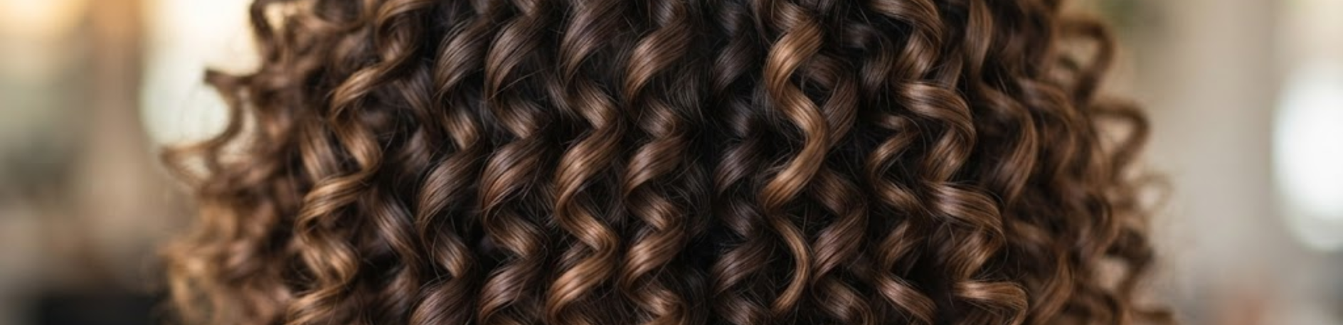 Brown Tight Curls Close Up