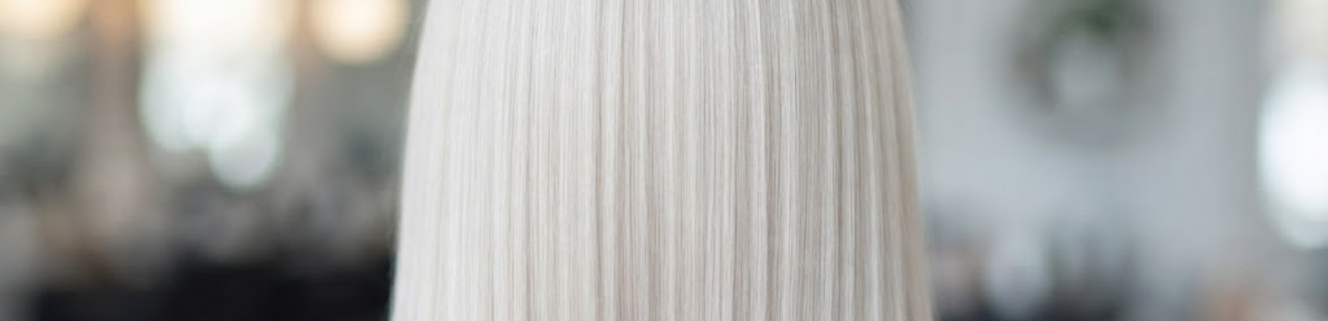 Pin Straight Bleach Blonde Hair