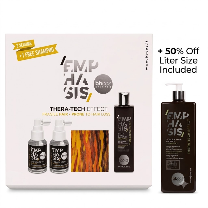 BBCOS Emphasis Thera-Tech Growth Boost Kit Plus Liter Shampoo