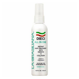 La Brasiliana Dieci Instant Hair Treatment with Keratin & Collagen 4.23 oz